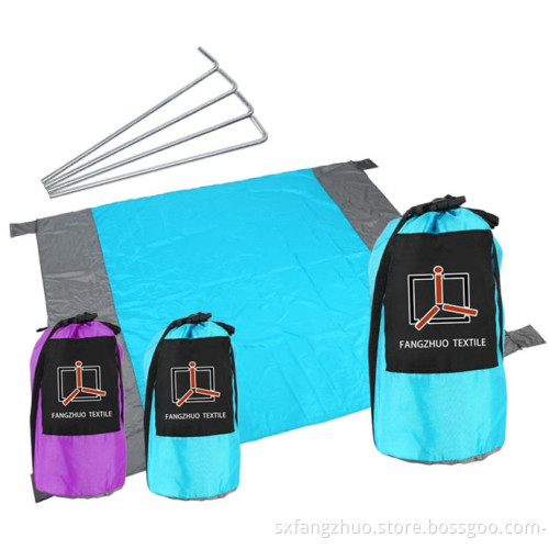 nylon pocket compact sand proof beach blanket